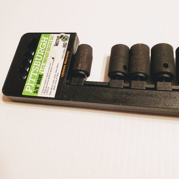 Pittsburgh 8pc Piece 3/8" Drive Metric Impact Swivel Socket Set - Picture 10 of 12